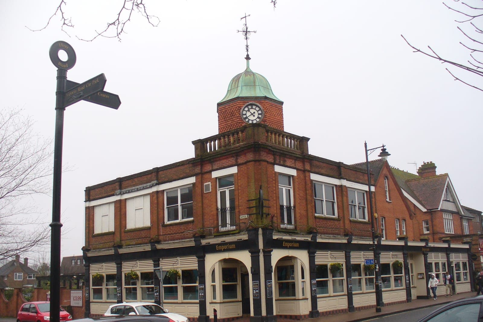 the clock tower in Fleet, Hampshire